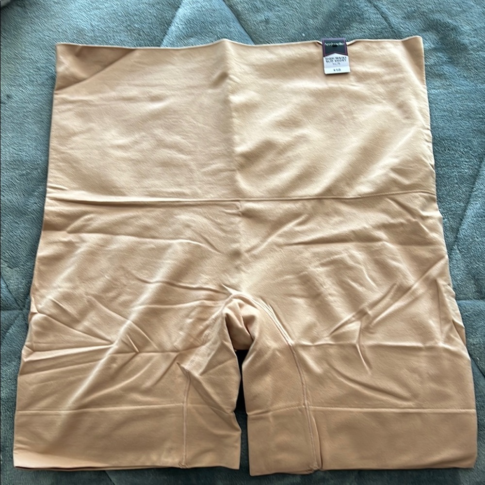 Ambrielle High-Waisted Shapewear Shorts in Nude